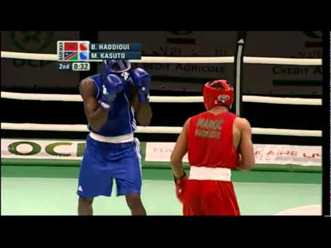 Middle (75kg) Final - Haddioui (MAR) vs Kasuto (NAM) - 2012 African Olympic Qualifying Event