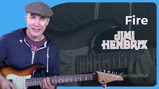 How to play Fire by Jimi Hendrix - Guitar Lesson Tutorial Classic Rock Easy