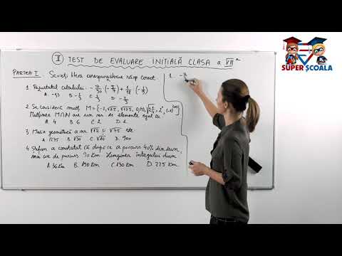 Clasa a VIII-a - Test evaluare inițială - Model 2