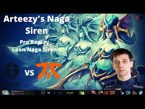Dota2 Pro Replay - Arteezy Naga Siren[ 10/3 /19 KDA] - Evil Genius VS Fnatic  - Singapore Major 2021