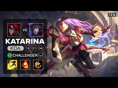 Katarina vs Ahri Mid - BR Challenger - Patch 12.9 Season 12