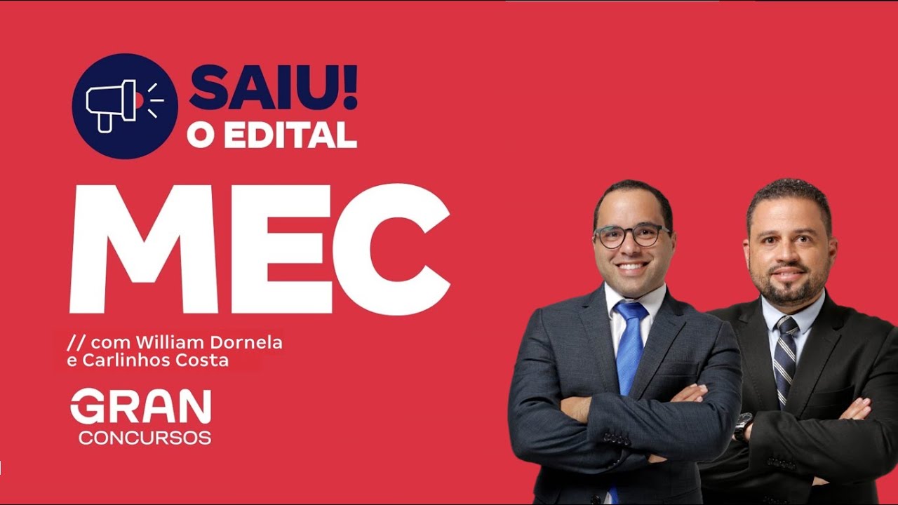 Concurso MEC - Saiu o Edital com 220 vagas!