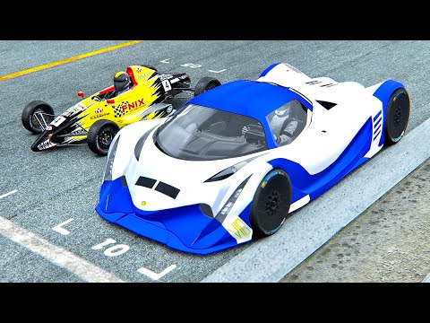 Devel Sixteen vs Formula Ford at Top Gear Track