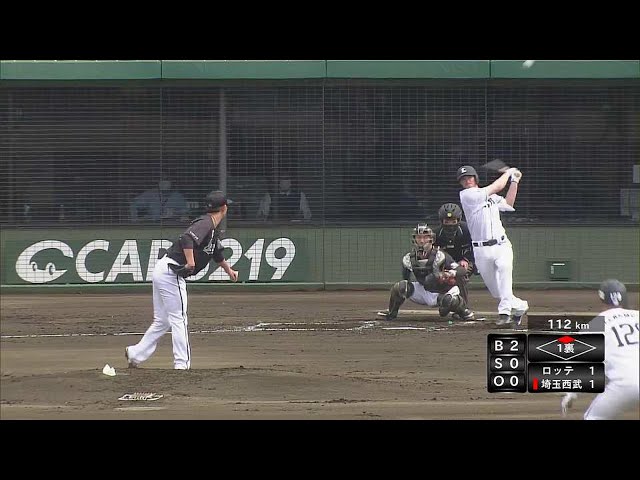 【ファーム】ライオンズ・ジャンセン・ウィティンの公式戦初打点となる勝ち越しタイムリー2ベース!! 2022年3月23日  埼玉西武ライオンズ 対 千葉ロッテマリーンズ