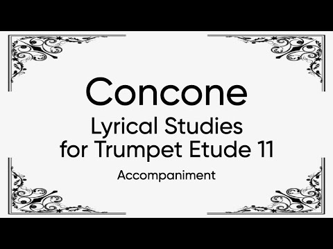 Concone Lyrical Studies for Trumpet Play Along Etude 11