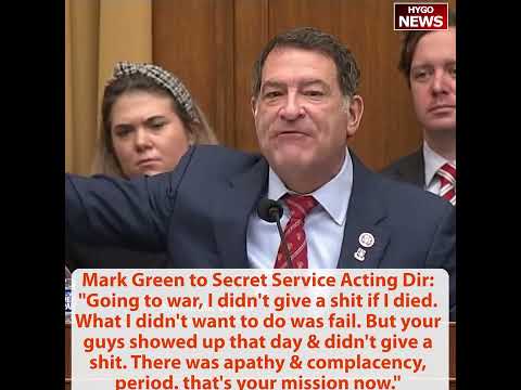 Mark Green to Secret Service: your guys showed up didn't give a shit, apathy & complacency