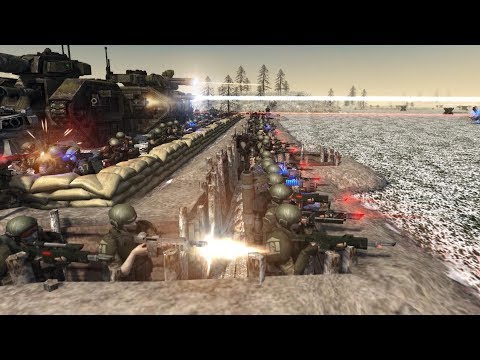 Men of War Warhammer 40K Cinematic - Imperial Guard Last Stand