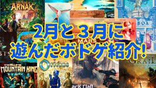 2月・3月にプレイしたボードゲーム紹介！