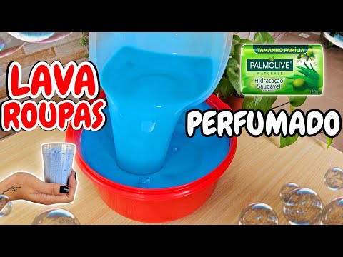 COM 1 COPO DE SABÃO EM PÓ E UM SABONETE PALMOVE FIZ UM LAVA ROUPAS PERFUMADISSIMO 😍