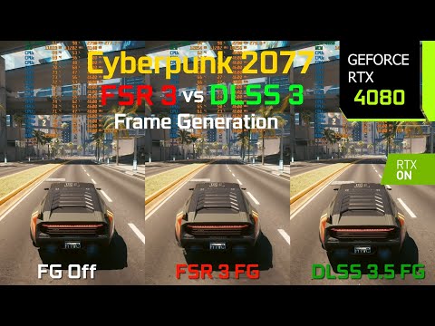Cyberpunk 2077 FSR 3 Frame Generation vs DLSS 3.5 Frame Generation - Graphics/Performance Comparison