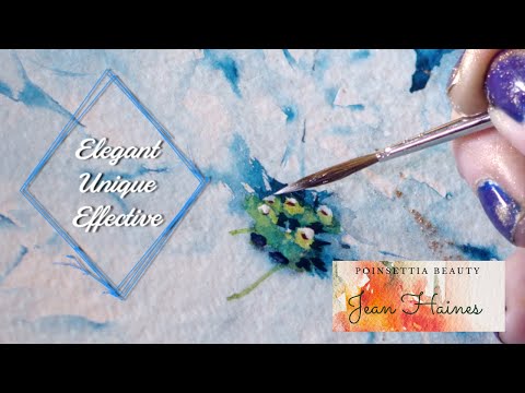 Poinsettia Beauty preview with Jean Haines Watercolour Inspiration