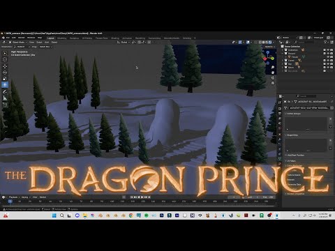 The Dragon Prince Environment Building/modeling in Blender 2D/3D