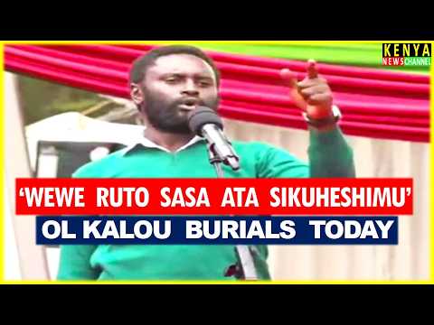 Methu gets ANGRY while addressing Ruto in front of Gachagua at Ol Kalou Burial after By-election
