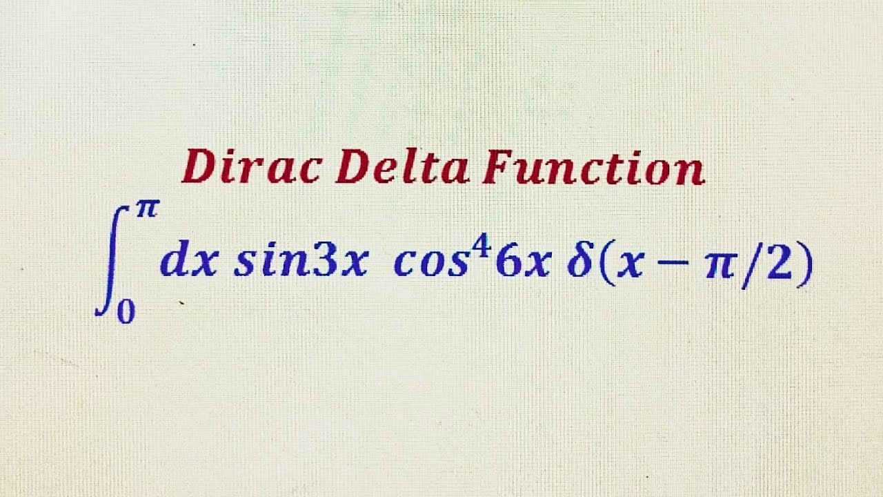 Integration _Dirac delta function