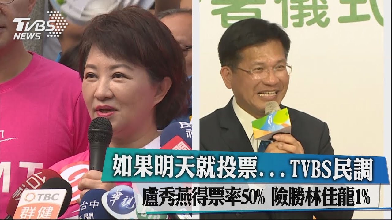 TVBS民調中市選情拉鋸 龍燕得票率差1%