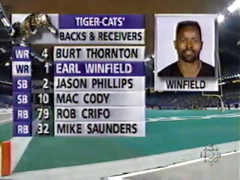 November 10, 1996 - CFL - East Semi-Final - Hamilton Tiger-Cats @ Montreal Alouettes