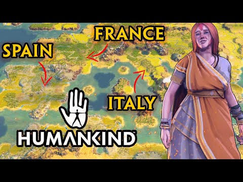 World Domantion On Custom Earth Map - Humankind Gameplay #1