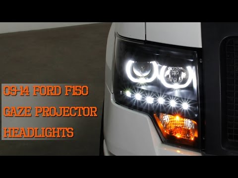 09-14 Ford F150 GAZE Halo Projector SMD DRL LED Headlights Installation Video