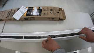 Cadet 1500W electric baseboard heater 220 volts 6 amp Item #2701719 Model #09956 Lowe's UNBOXING