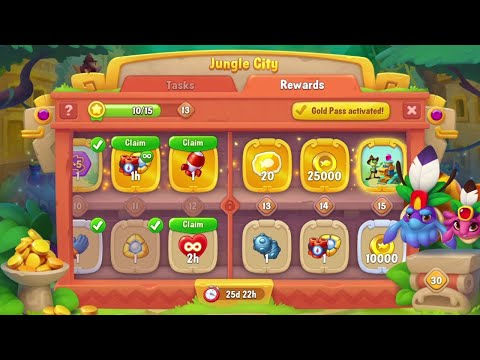 @Fishdom Win Strikes Level 7222 - 7225, Jungle City Event Level 12 Unlocked