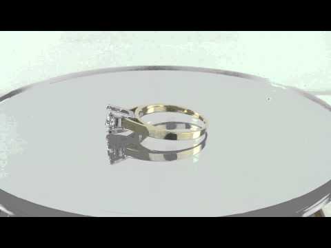 Estate 0.55ct Princess cut Diamond 14k Gold Solitaire Ring H-I & I1-I2 Certified