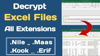 How to decrypt excel files || How to repair corrupted excel files