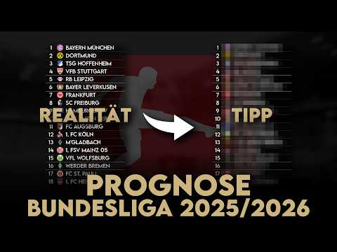 Bundesliga Prognose 2025/26: Meisterrennen? Wer steigt ab und wer schafft es nach Europa?