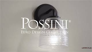 1_Watch A Video About the Possini Euro Sabrina Black and Glass Wall Sconce