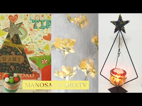 ManosalaObraTv 2020 Programa 69 Ideas Navideñas - Mosaiquismo - Floral Abstracto