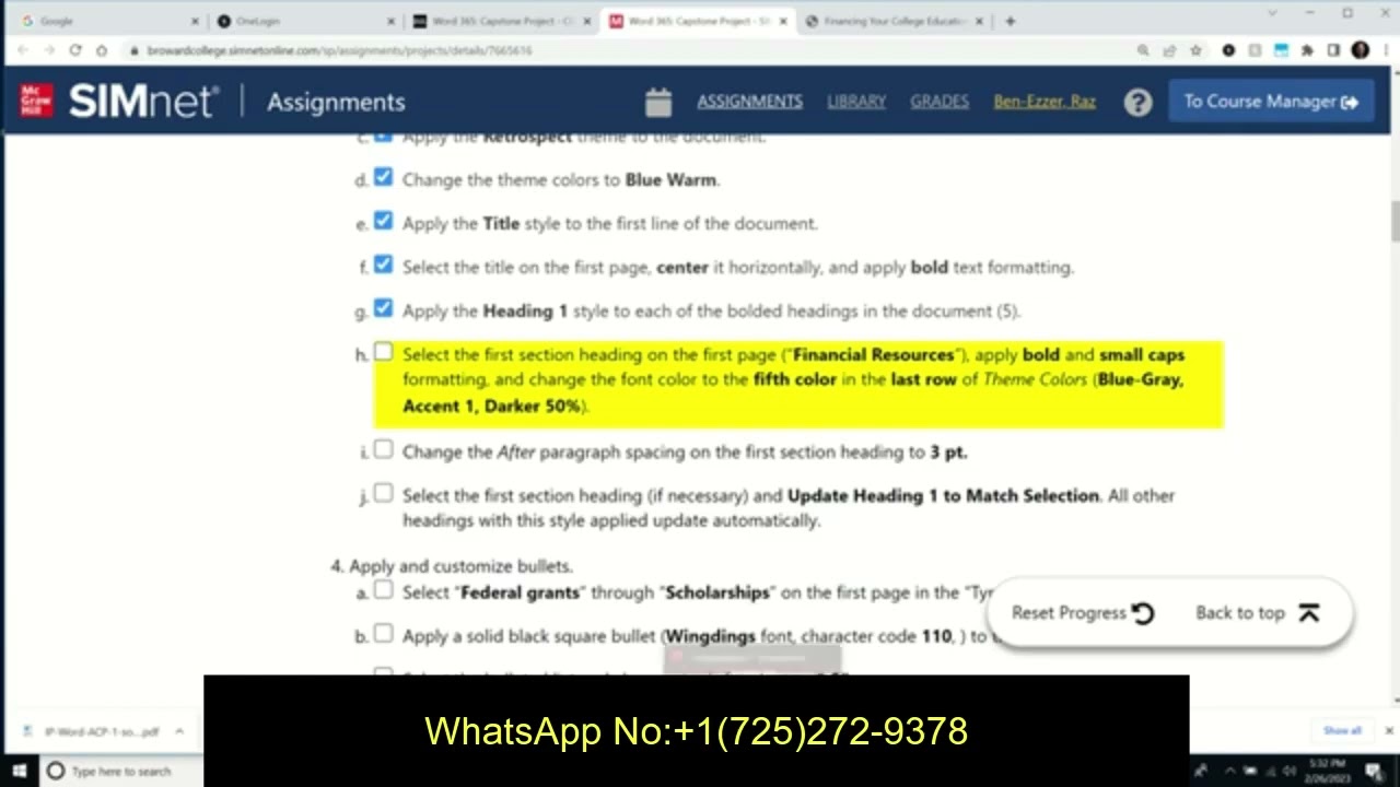 In Practice Word 365: Application Capstone Project 1 |2.6 Assessment: Word 365 Capstone Project