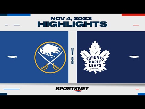 NHL Highlights | Sabres vs. Maple Leafs - November 4, 2023