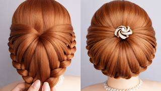 So Unique! TOP 2 Easy Bun Hairstyles For Women In Wedding & Party | Beautiful Braided Bun Hairstyles
