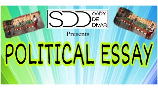 Political Essay  Saby De Divar