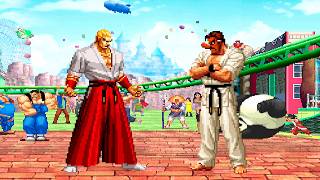 [KOF Mugen] Hinako, Asuka, Shen & Geese Team vs MrBig, Ryo, Candy & Takuma Team