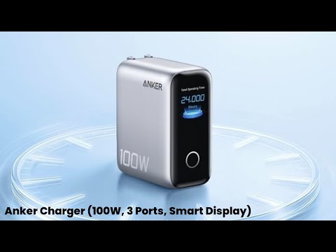 Anker Charger (100W, 3 Ports, Smart Display) : First Look - Review Full Specifications