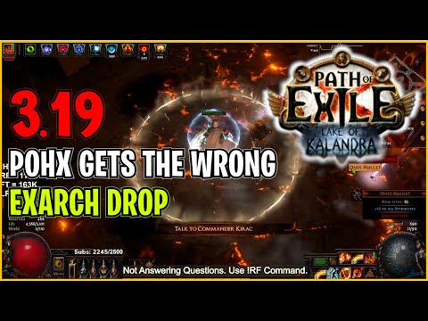 ⚡ POE 3.19 ⚡ Pohx gets the wrong Exarch drop