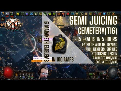100 MAPS - Semi Juicing Cemetery(T16) with LEGION - Preparation & Results (15-19ex per hour)