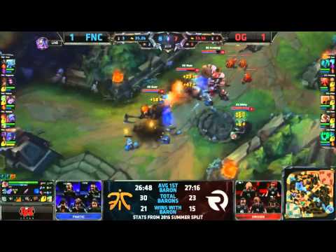 Fnatic vs Origen Game 3   League Of Legends   EU LCS 2015 Summer Playoffs   Grand Final