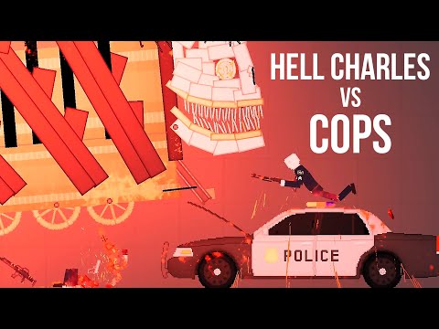 Huggy Wuggy and Hell Charles vs Cops - People Playground 1.26 beta