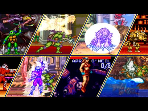TMNT Tournament Fighters : Every Super Move NES SNES GENESIS