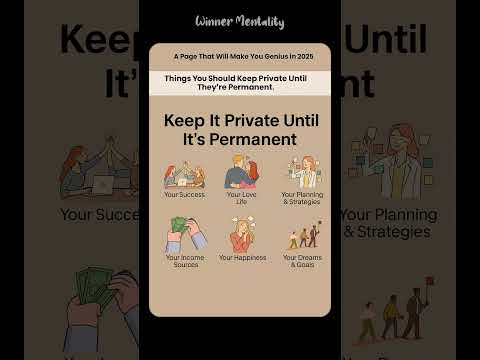 "6 Powerful Things to Keep Private Until They're Permanent | Life Advice That Changes Everything"