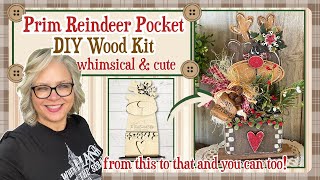 🤎 Prim Reindeer Pocket DIY Wood Kit from The Rust-Covered Cottage by Christina