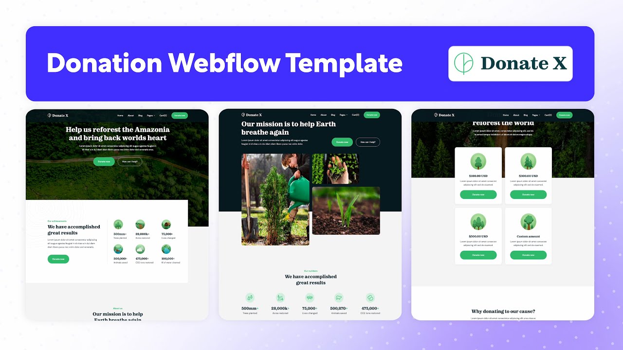 Donation Website Template | Donate X - BRIX Templates