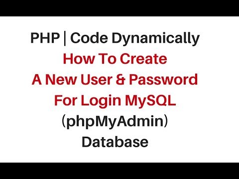 mysql (phpmyadmin) create new login user, password dynamically php mysqli