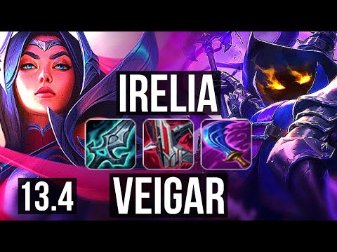IRELIA vs VEIGAR (MID) | 11/1/3, Legendary, 700+ games, 900K mastery | KR Grandmaster | 13.4