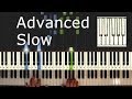 Amélie - Comptine d'un Autre Été - SLOW - Yann Tiersen - Piano Tutorial - How To Play (synthesia)