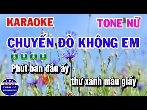 Karaoke Chuyến Đò Không Em | Nhạc Sống Beat Nữ | Karaoke Tuấn Cò