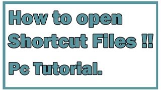 How to open a file infected by SHORTCUT virus