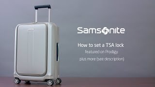 Samsonite Prodigy - How to set the TSA lock code