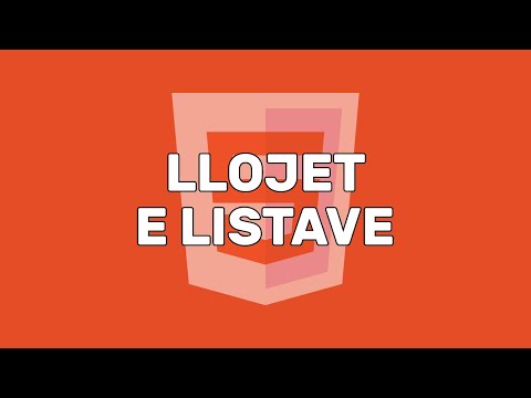 Llojet e Listave | Listat | HTML | Zhvillim në Web | Informatikë